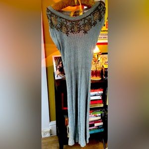 Vintage 1930’s boucle stretch dress with hand bead work